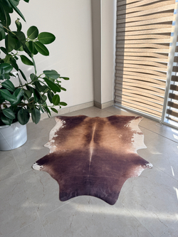 Коровья шкура на пол искусственная без ворса. 150 х 120 см