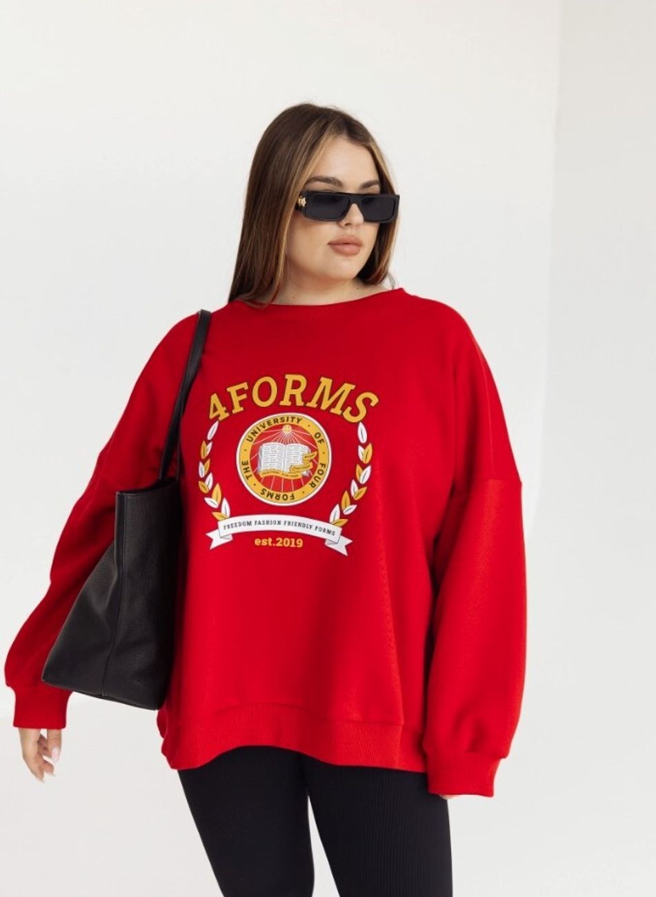 Свитшот с гербом, красный
