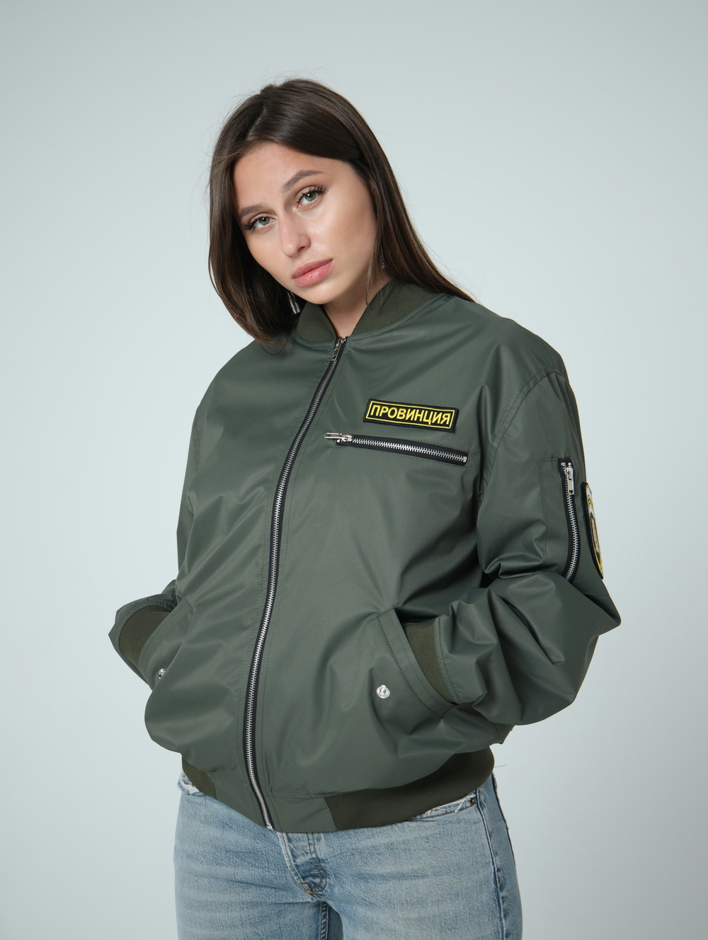 Купить бомбер мужской провинция хаки