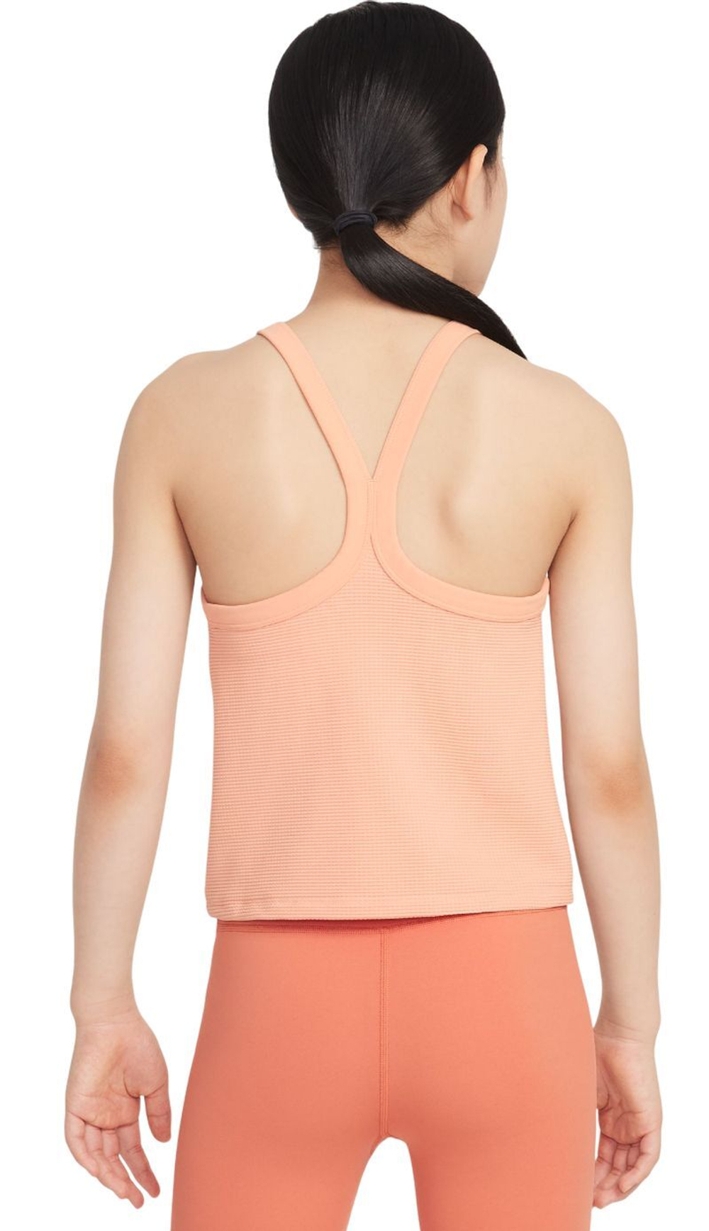 Женский топ теннисный Nike Girls High-Neck Tank - абрикосовый агат/белый