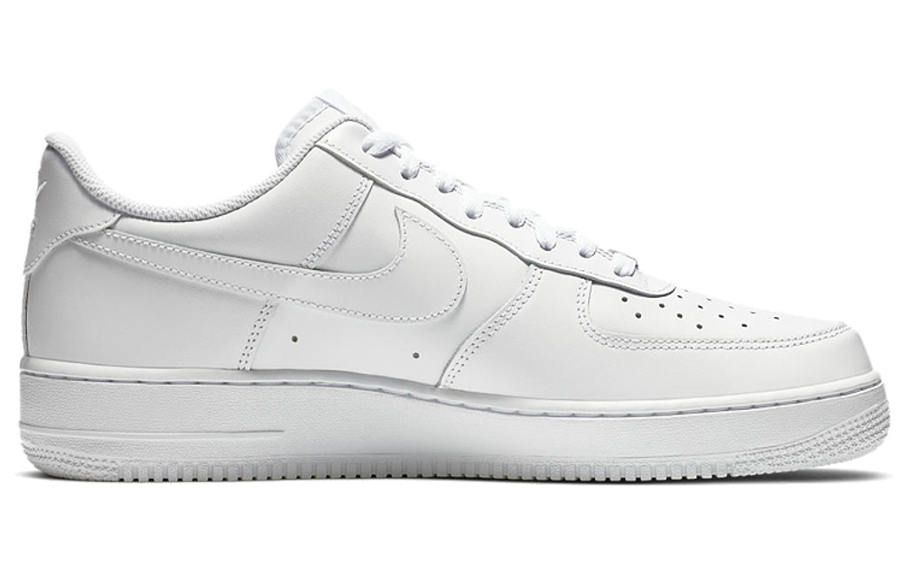 Nike Air Force 1 07 classic retro style wrapped warm low-top sneakers men's pure white