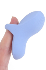 Голубой сенсорный вибромассажёр на палец Fuzu Sensa (Цвет: голубой)