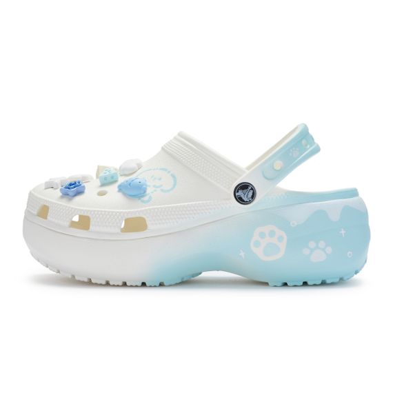Crocs Classic Platform Clog 'White Blue'