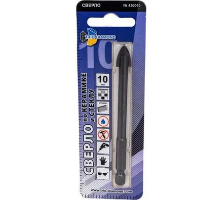 10 Сверло копьевидное по керамике и стеклу Trio-Diamond 2B10*48 mm