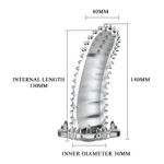 Насадка на пенис со стимуляцией предвагинальной зоны - 14 см.