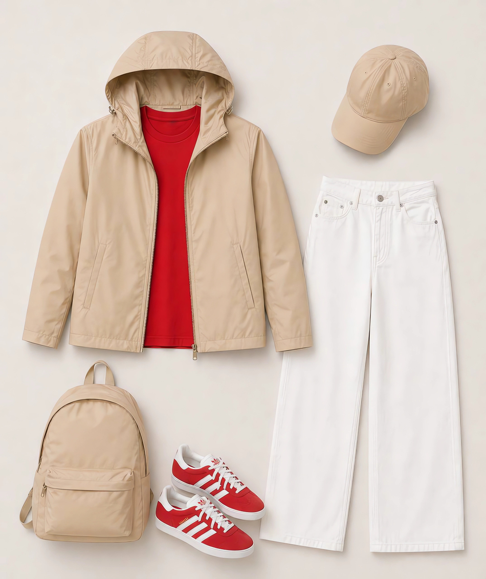 Плащ-ветровка женская "HN-19" бежевый