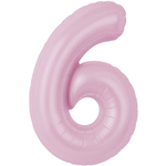 Шар фольгированный Цифра 6 101 см (Розовый)