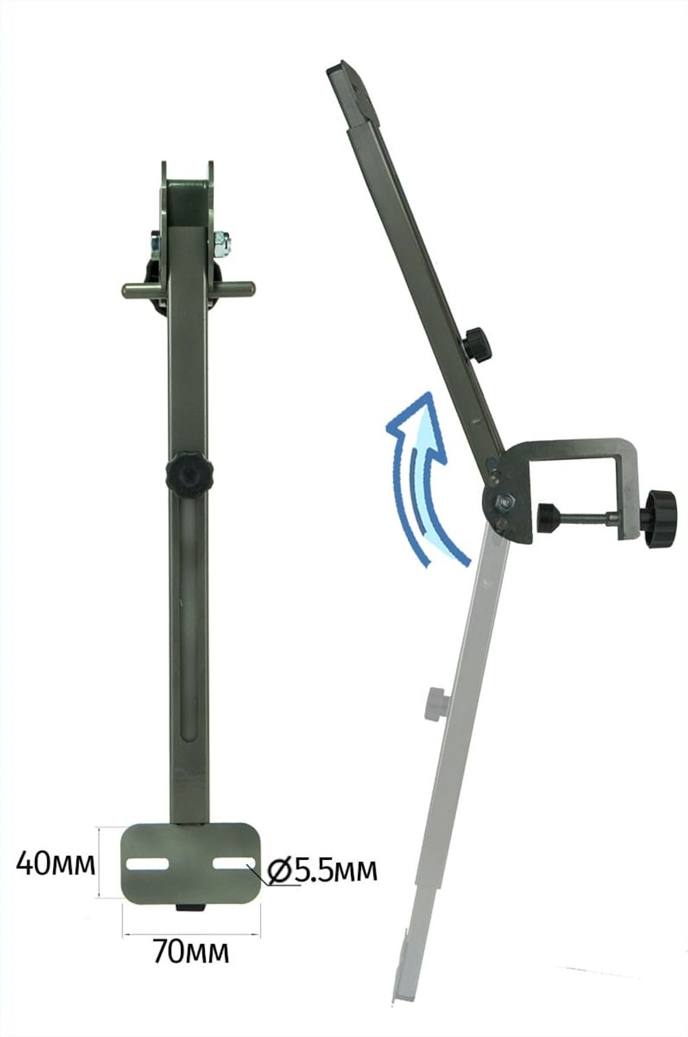 Откидное крепление датчика эхолота