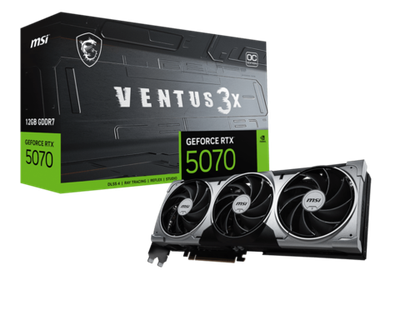 Видеокарта MSI GeForce RTX 5070 12G VENTUS 3X OC, 12Gb GDDR7 192-bit 1xHDMI 3xDP