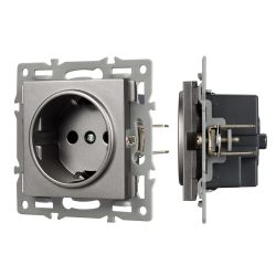 Механизм электрической розетки SCT-MEU1-PL-GR (250V, 16A) (Arlight, -) 043732
