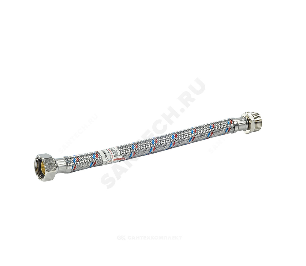 Подводка гибкая для воды нержавеющая оплетка ГИГАНТ 3/4" г-ш L=0.3м AQUALINE 04954