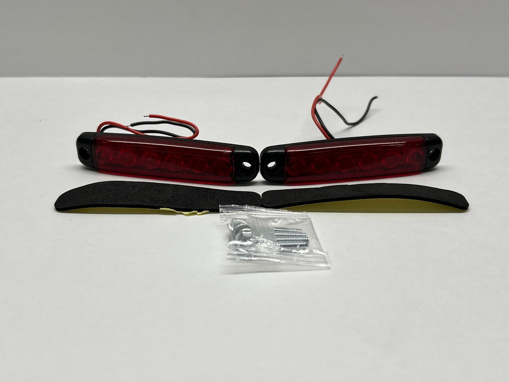 12V / Задние Светодиодные габаритные огни, 12 вольт, красный, Яркий Стиль (2 шт. / комплект) -