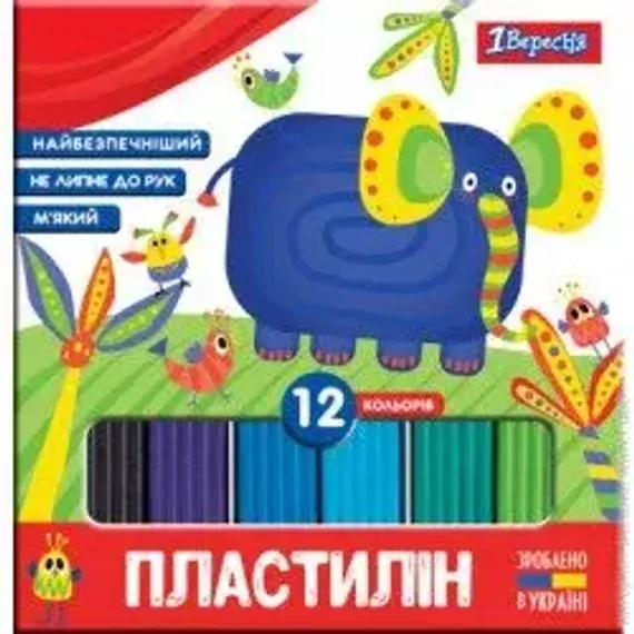 Plastilin \ Пластилин 12 цветов 240 г Zoo Land