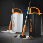 Набор для уборки PURO FLAT 9л. (ведро с отжимом + швабра + 3 насадки) в инд. упаковке цвет черный