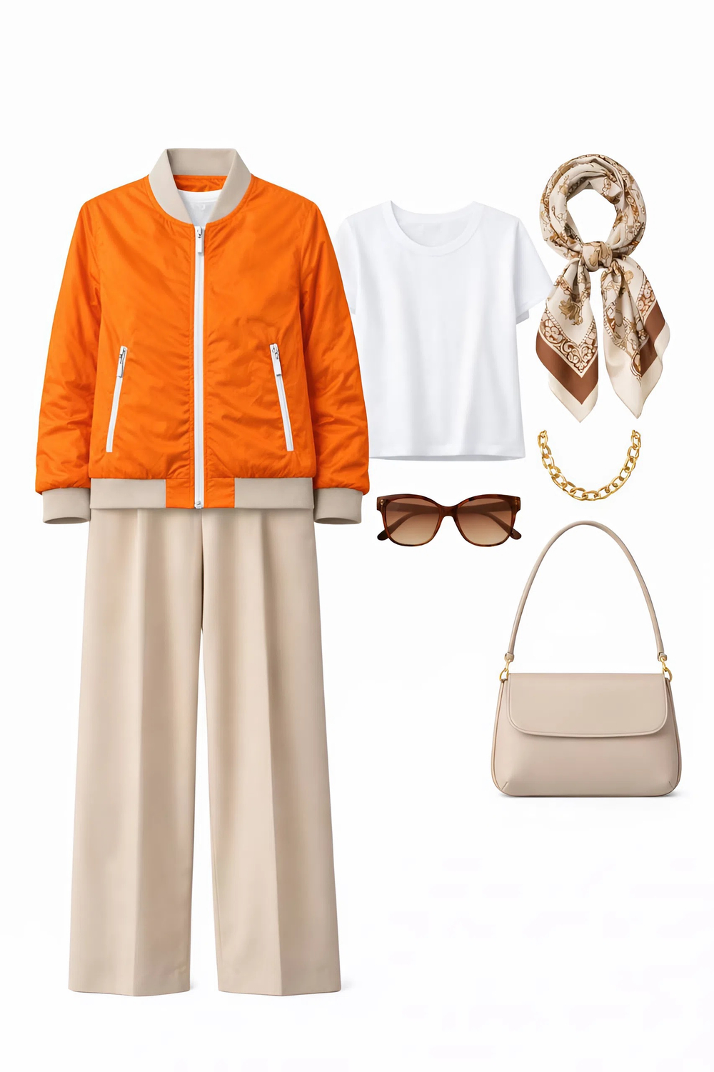 Бомбер женский "HN-14" оранжевый