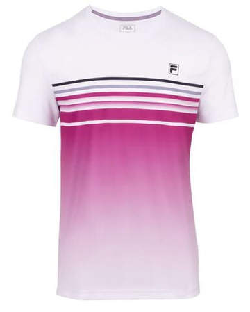 Мужская теннисная футболка Fila Miguel - festival fuchsia print