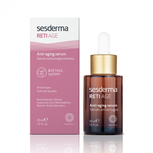 Sesderma RETI AGE Anti-Aging Serum - Активная антивозрастная сыворотка с ретинолом и гиалуроновой кислотой, 30 мл