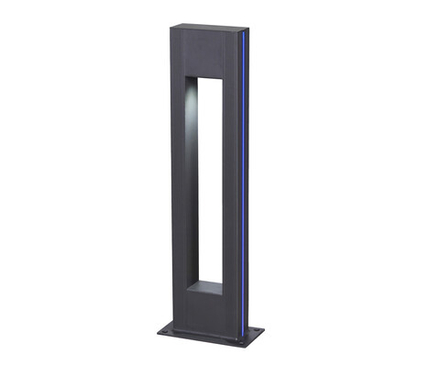 Светильник уличный Грайни серый 220V w18*8 h80 Led 5W (4000K) Декоративная подсветка синяя.