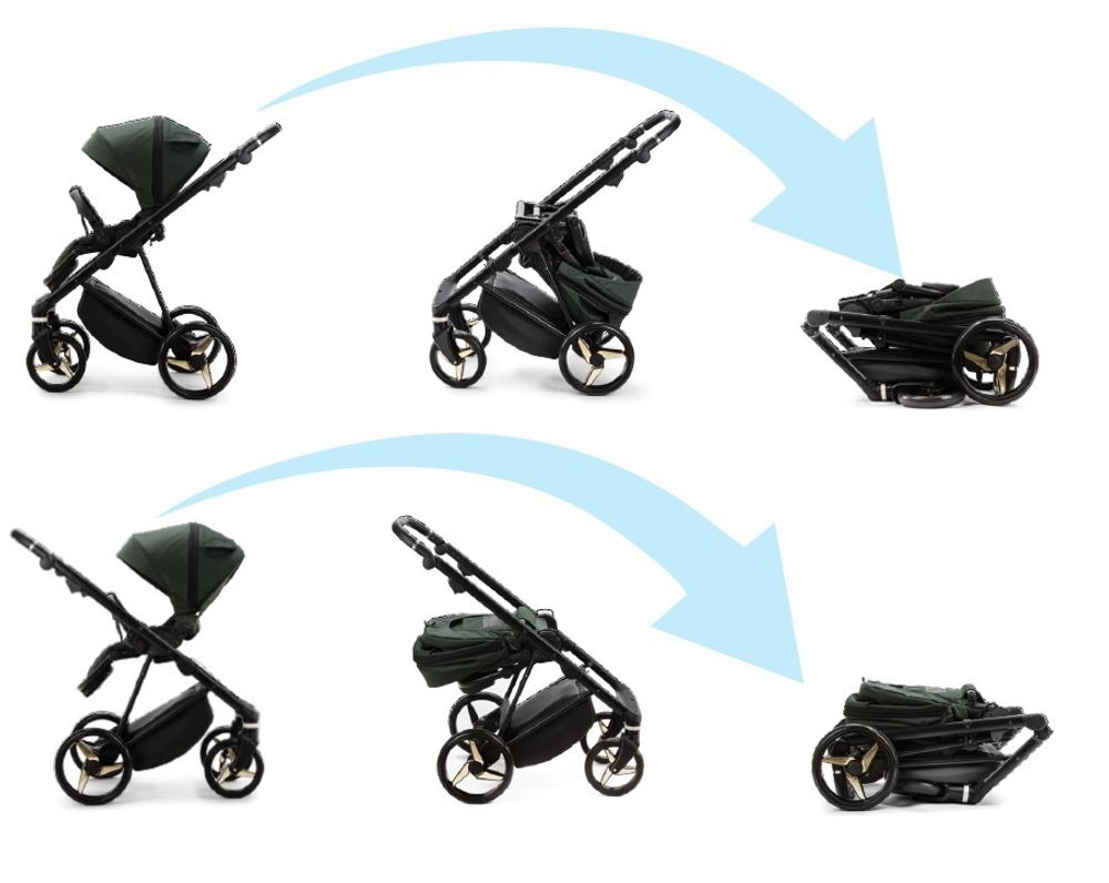Детская универсальная коляска Adamex Quantum TIP Q-TK27 (2в1) Серо-зеленый