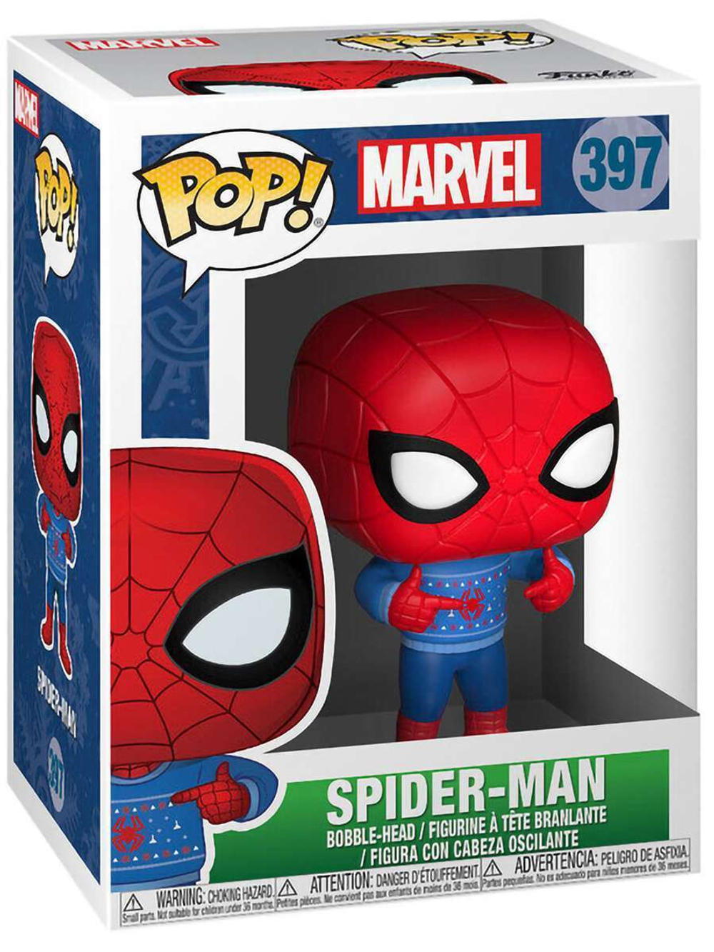Фигурка Funko POP! Bobble Marvel Holiday Spider-Man w/ Ugly Sweater (397) 33983