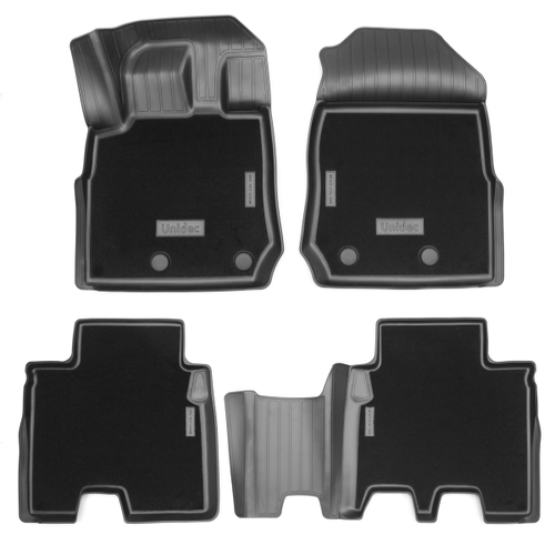 Ковры в салон Norplast/Unidec для Isuzu MU-X II (2020-) Комбинированные, Черный, 1,2 ряд, арт.NPA11-C34-560-CM