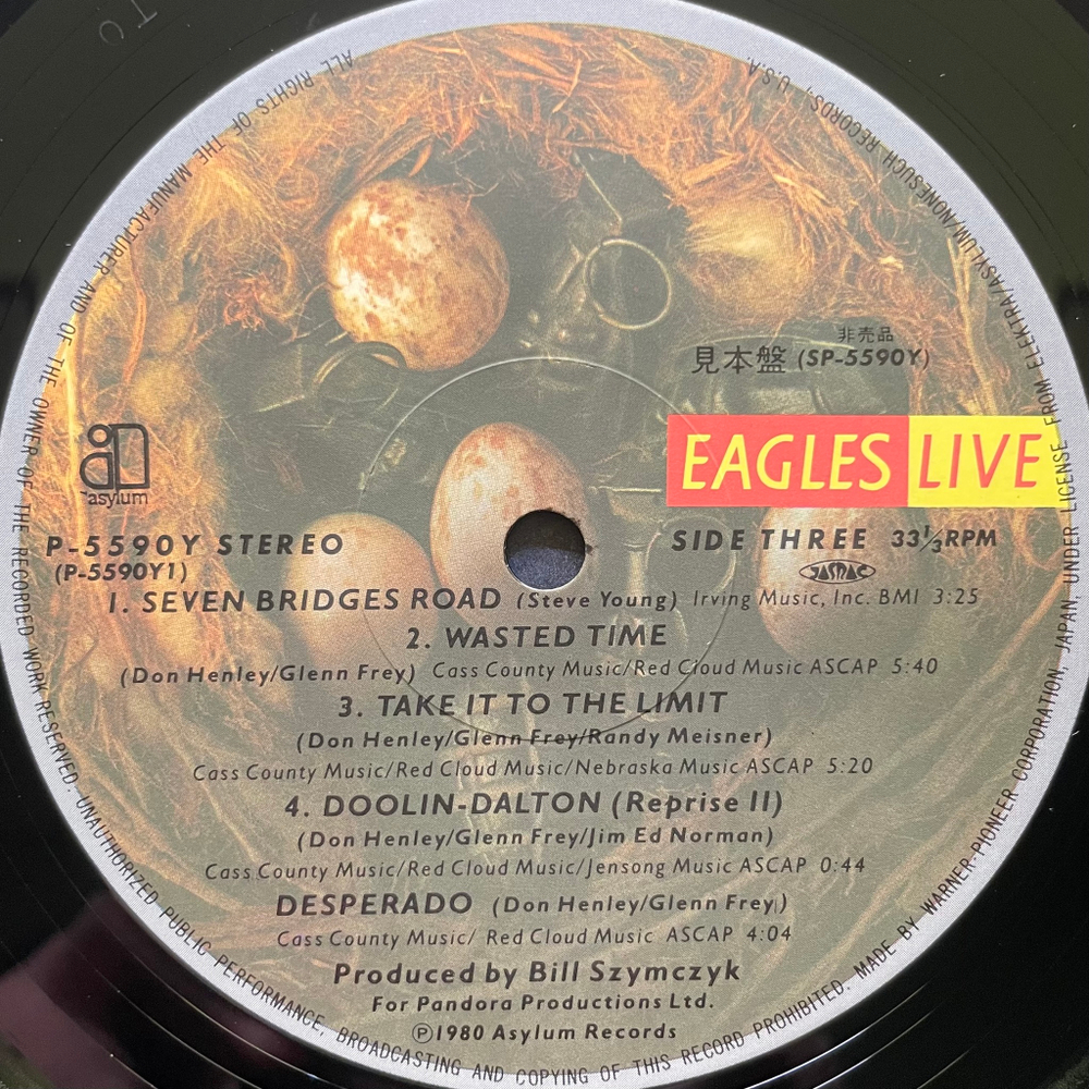 Eagles – Eagles Live 2LP (Япония 1980г.)