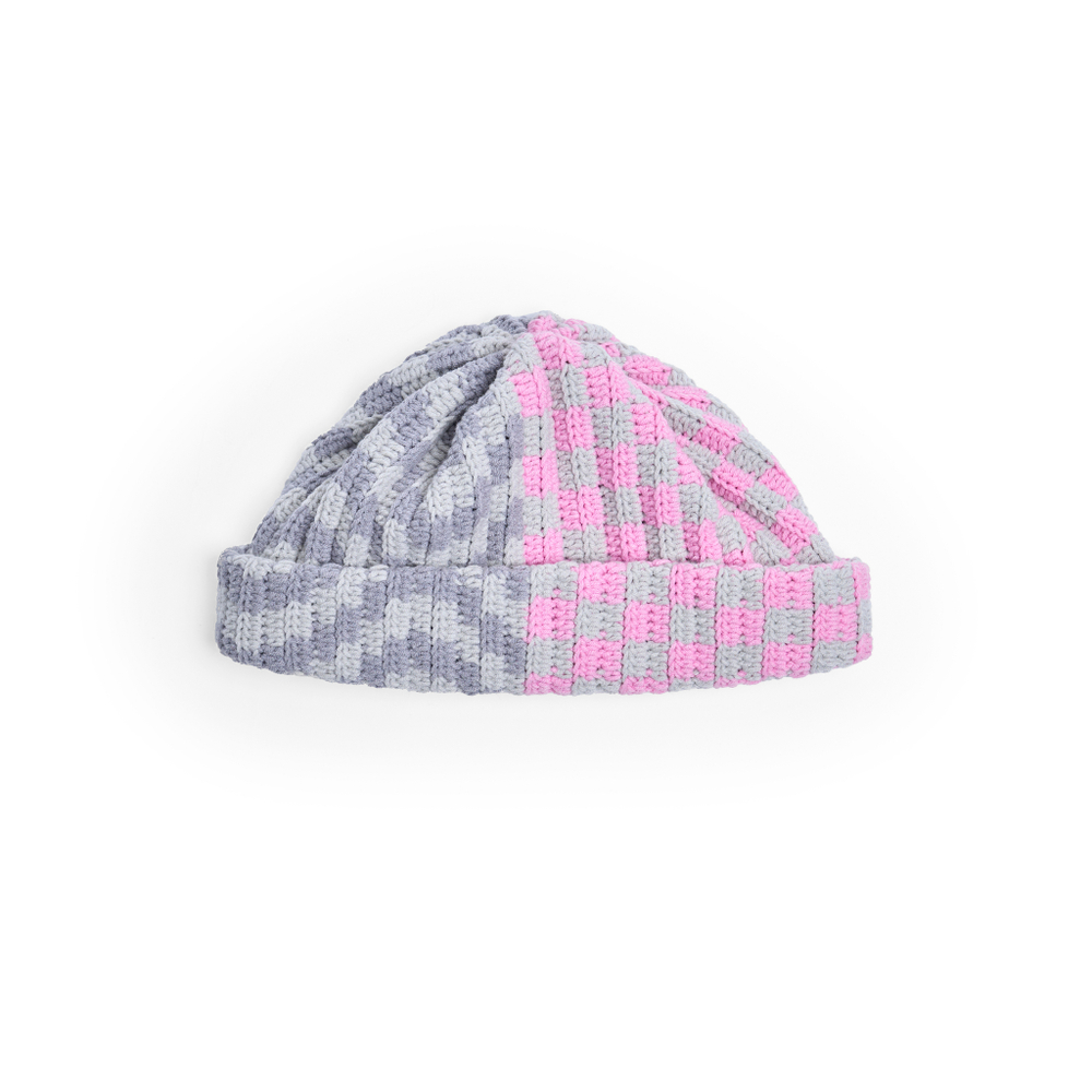 Шапка Jacob Cro Beanie Twins "Pink Grey"