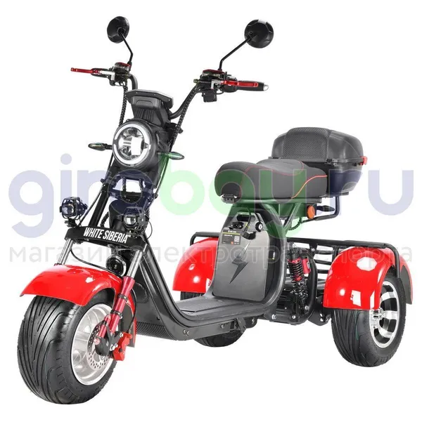 Электроскутер CityCoco WHITE SIBERIA PRO TRIKE 3000W (Красный) фото №1