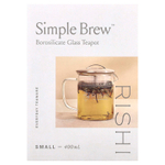 Rishi Tea, Simple Brew ™, заварочный чайник из боросиликатного стекла, 400 мл (13,5 жидк. Унции)