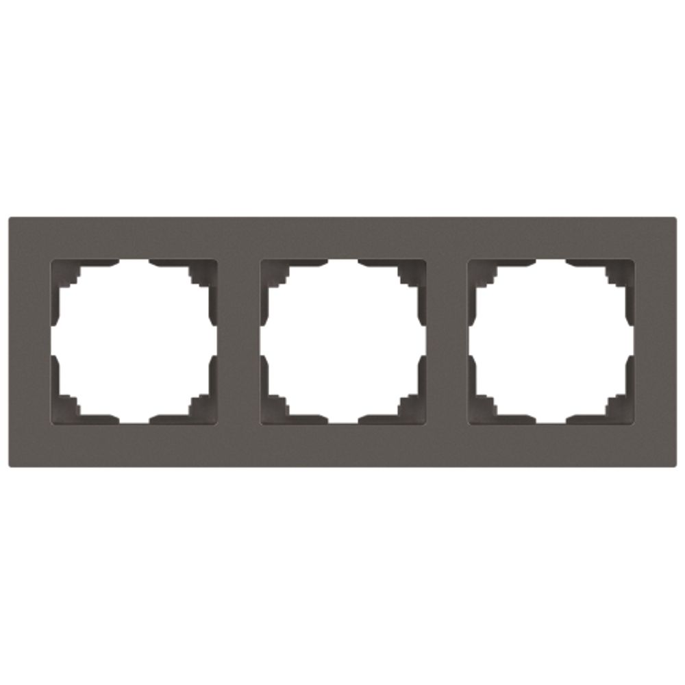 Рамка для розеток и выключателей Intro Accent 6-503-09 на 3 поста, СУ, титан