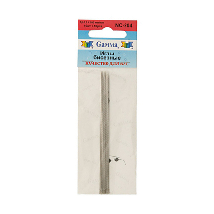 "Gamma"   Иглы бисерные   сталь   NC-204  d 0.7 мм  10 шт