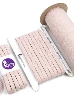 168 641/10 Резинка отделочная Lauma 10 мм, серебристый пион 168