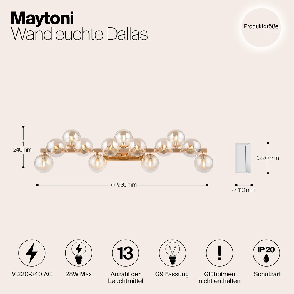 Бра Maytoni DALLAS MOD547WL-13G