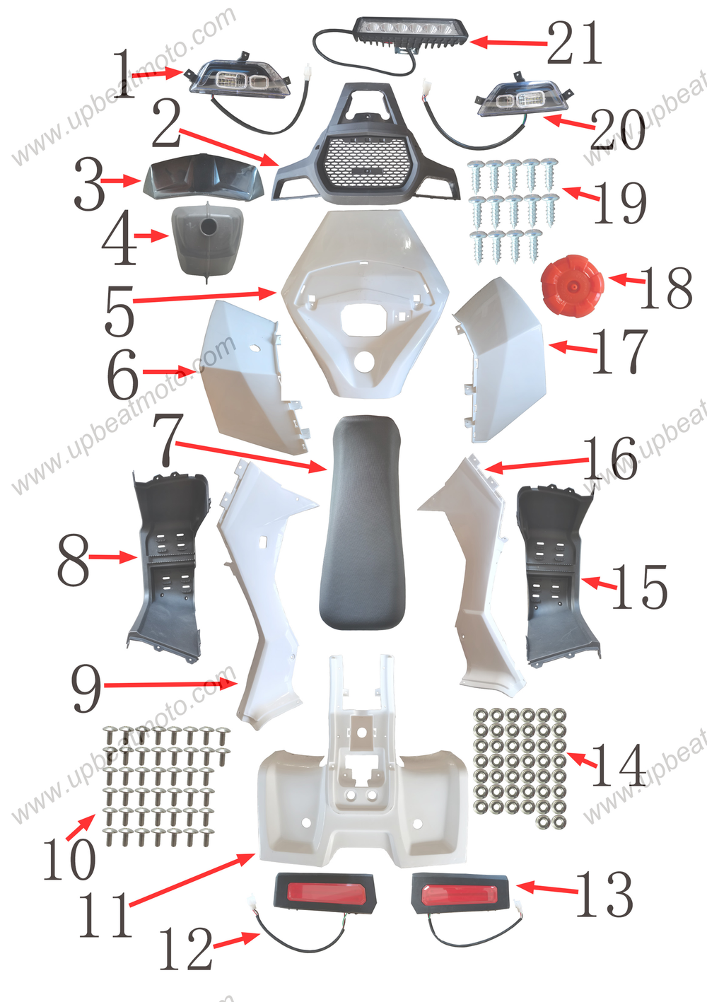 Запчасти к квадроциклу Motax Grizlik Super Lux | Premium. Рис. 8