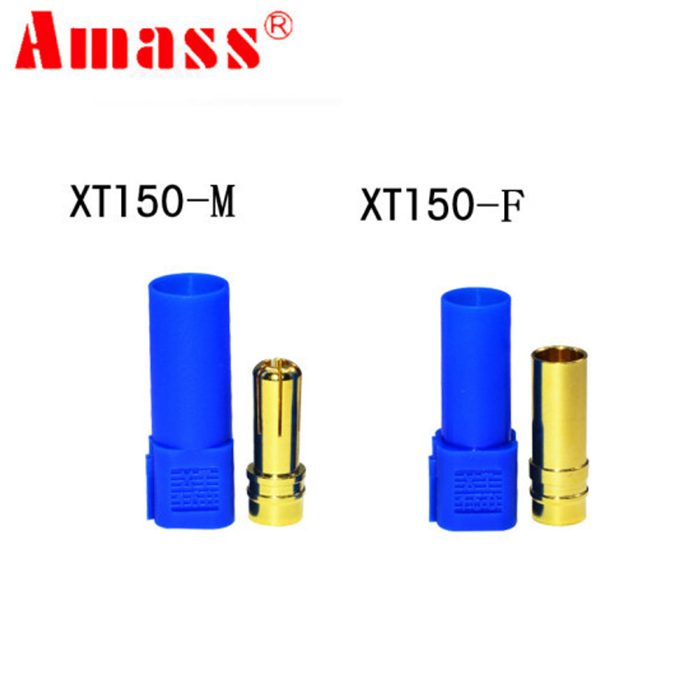 Разъем XT150 F+M Amass (Мама-Папа) синие