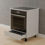 Кухня Севилья 280 см со столешницей (10 модулей) / белый ЛДСП, массив дуба