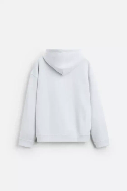 ZARA ХУДИ ИЗ МЯГКОЙ ТКАНИ, ГОЛУБОЙ