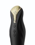 Черный вибратор King с функцией возвратно-поступательных движений - 30,2 см. (Цвет: черный)