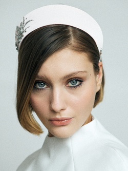 Кокошник S розовый с бабочками