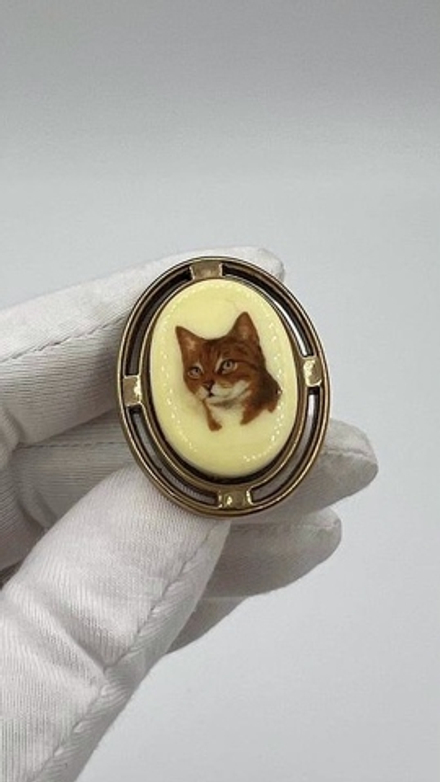 Накладка на пуговицу Кот