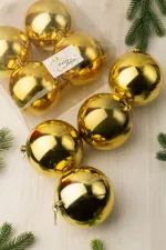 Набор новогодних шаров (4 шт) глянцевые