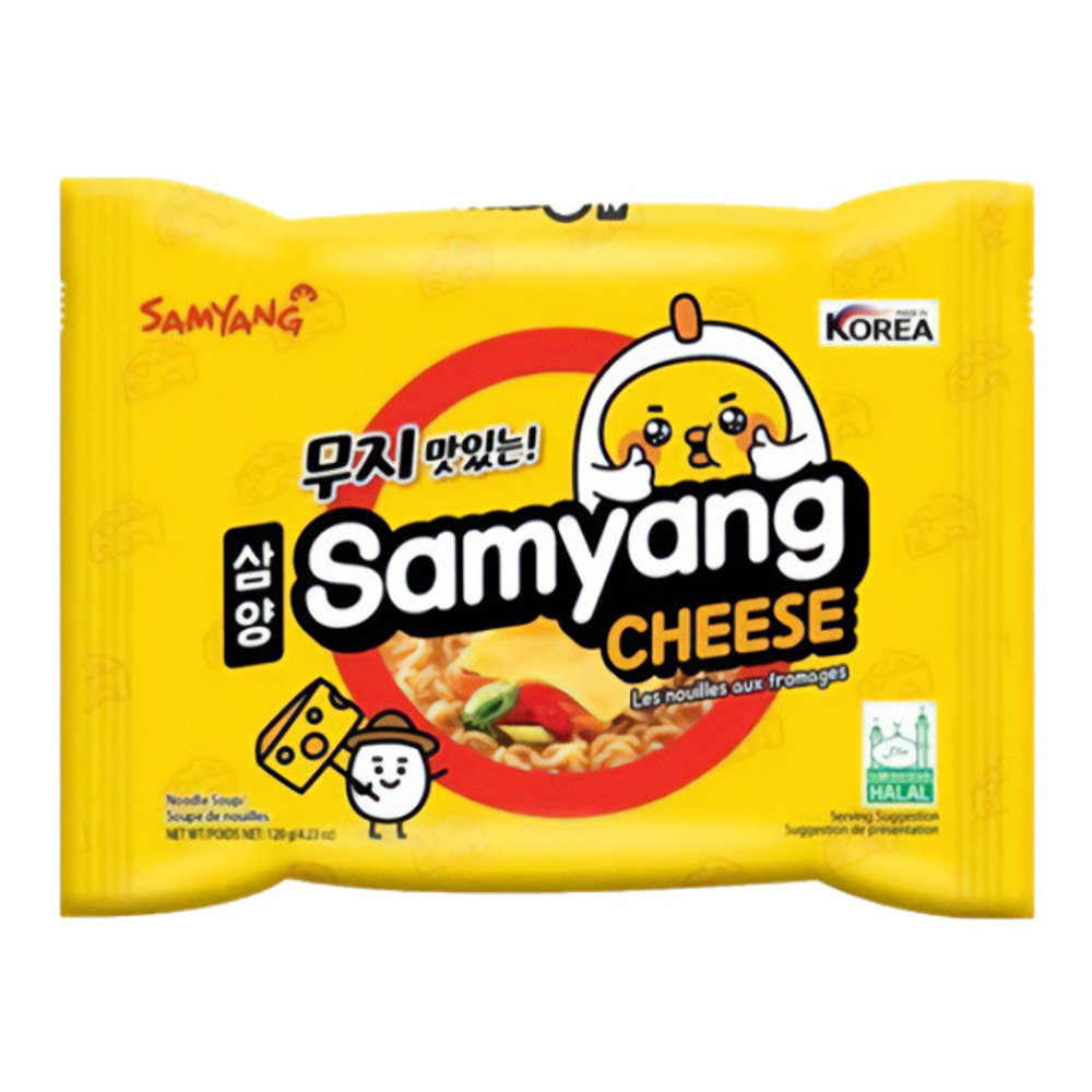 Суп-лапша б/п со вкусом сыра SamYang Cheese, 120 г.