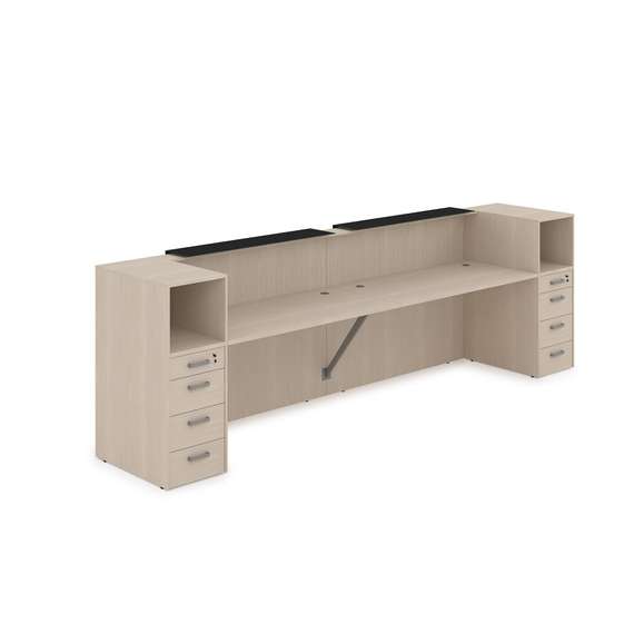 1КРТ-КЛ.005 Комплект Ресепшн с фартуком HPL (3632*751*1149) (без подсветки)