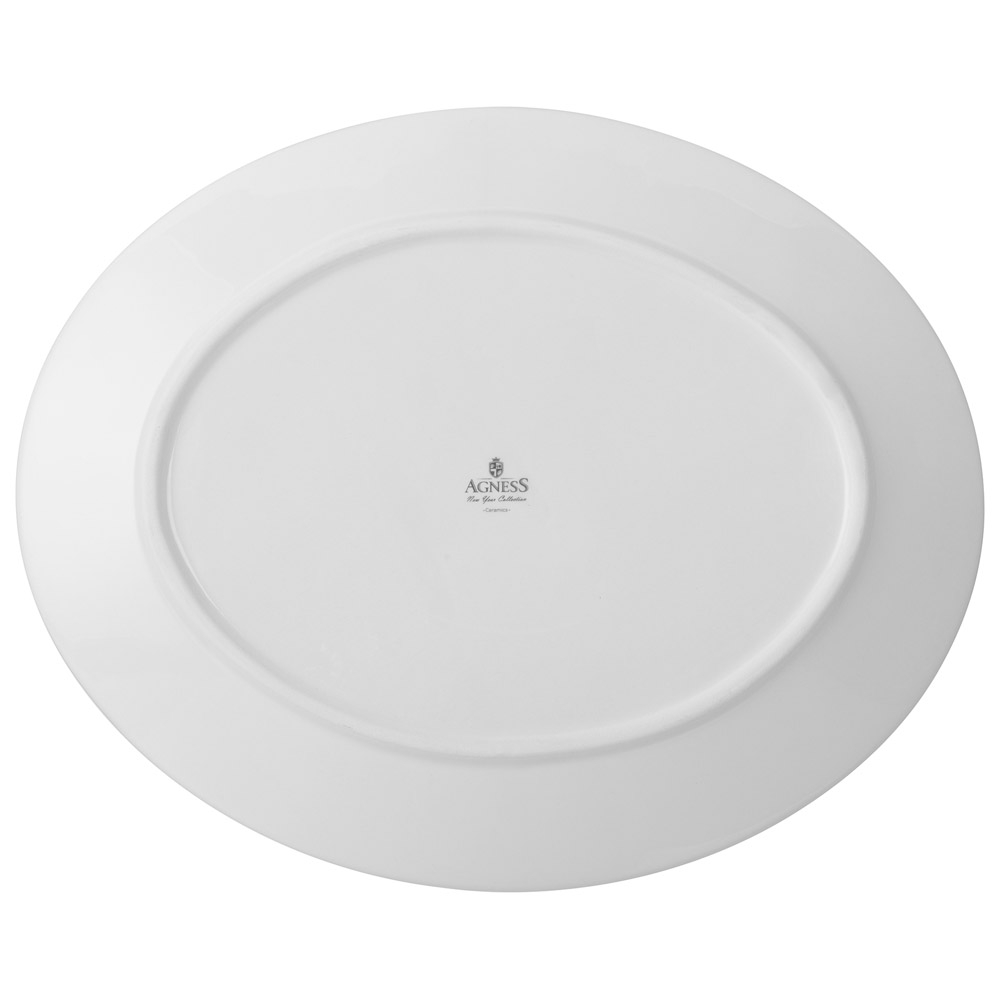 Блюдо овальное Agness "С новым годом!" 31.5х25.5х3см