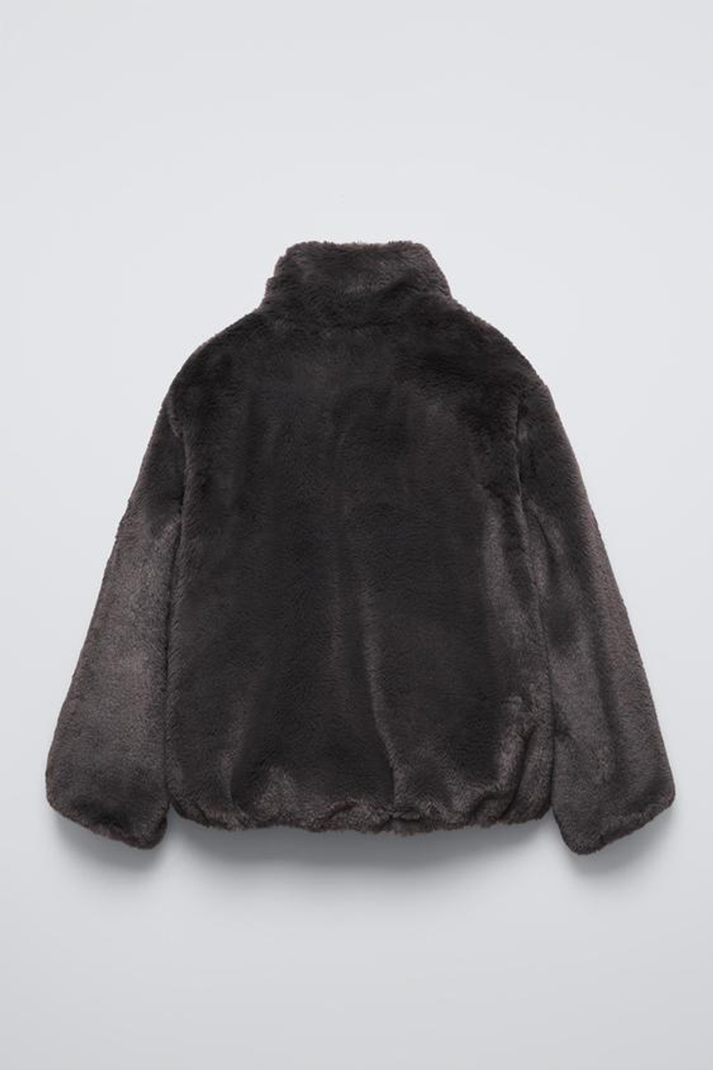 ZARA КУРТКА ИЗ ИСКУССТВЕННОГО МЕХА, АНТРАЦИТОВО-СЕРЫЙ