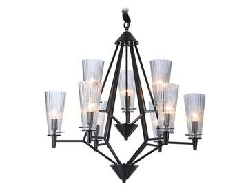 Подвесная люстра со сменной лампой 9*Е14 TR3238/6+3 BK чёрный Traditional Ambrella