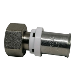 Муфта пресс-фитинг никел. с накид.гайкой ф16*1/2"