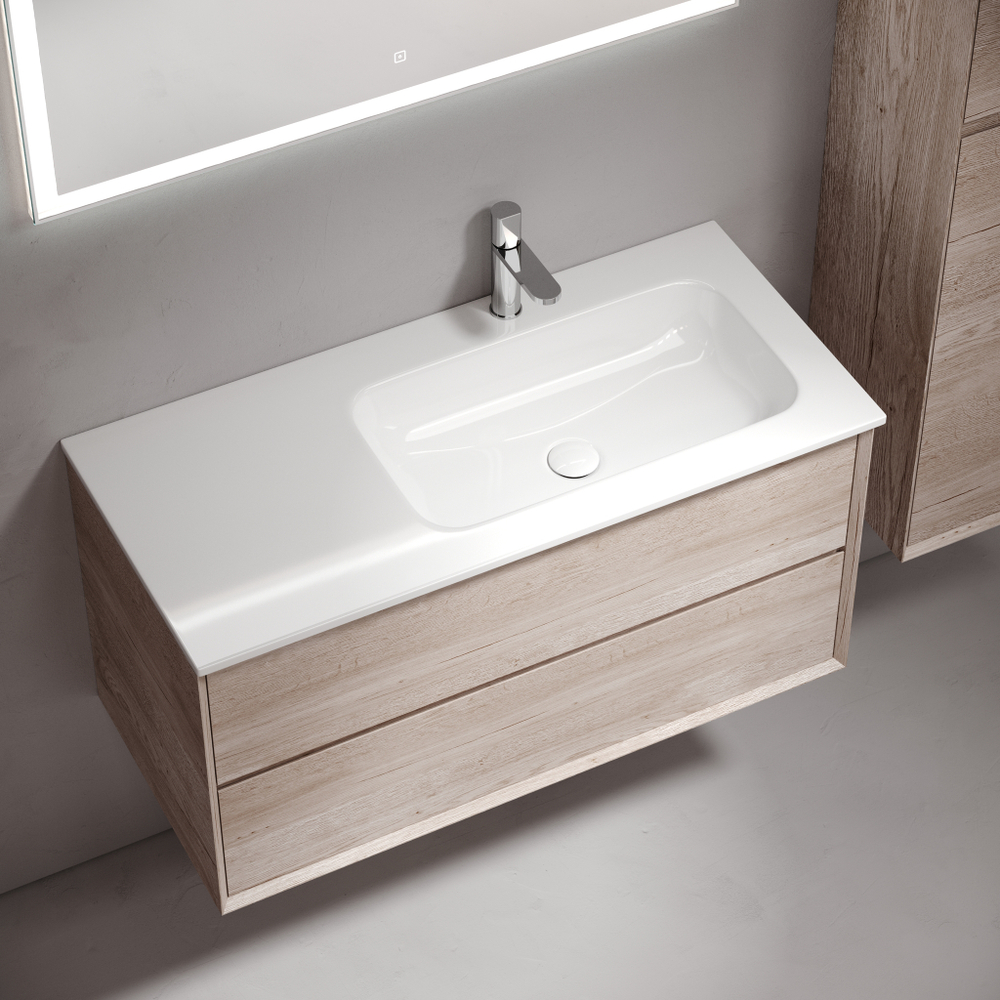 Тумба с раковиной Sancos Marmi 2.0 100 см MR2.0100REG дуб галифакс натуральный