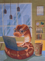 Календарь из гобелена на 2025 год Программист 32х83