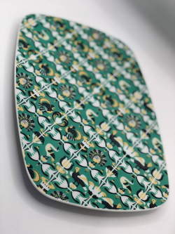 Блюдо малое или сервировочная тарелка. Коллекция  Изразец Коломенское. Птицы. Бревно (Log).